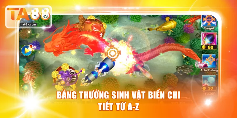 Bảng thưởng sinh vật biển chi tiết từ A-Z